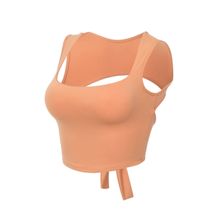 annerun普拉提瑜伽服上衣背心女防震运动内衣跑步带胸垫健身服潮