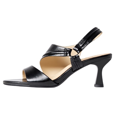 灵梅陈夏季罗马凉鞋一字带高跟鞋