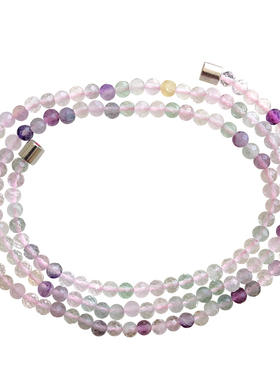 梦幻刻面磁扣水晶饰品彩萤石