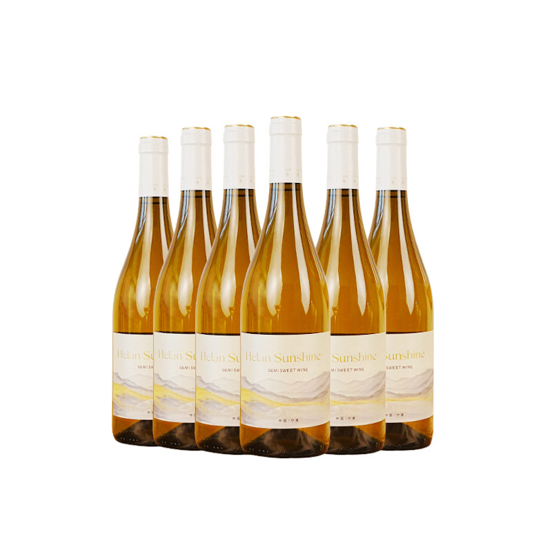 【国产葡萄酒】贺兰山东麓贺兰阳光霞多丽半甜白葡萄酒750ml*6
