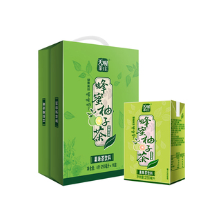 天喔茶庄经典蜂蜜柚子茶250ml*16盒整箱清爽解腻饮料果味甘甜饮品