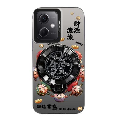发财旋转支架适用于小米红米Note11R手机壳Redmi高级感硬壳好运常在防摔高颜值保护套解压男女创意新款手机套