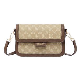 老花女式斜挎包2026新款小众高级感女款小方包休闲轻便单肩小挎包