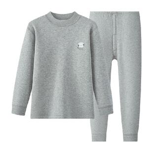 红豆儿童加绒加厚保暖内衣套装男童女童24新款打底秋衣秋裤半高领