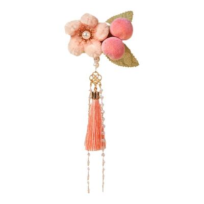 儿童头饰发夹毛茸茸包布夹