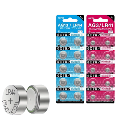 LR44纽扣电池LR41/AG3钮扣式AG13手表玩具遥控器游标卡尺电子1.5V