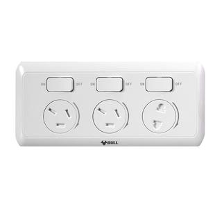 公牛插座面板多孔厨房专用插座10A防油烟插座带开关墙壁电源开关