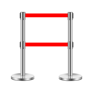 双层隔离带伸缩带一米线栏杆安全围栏警戒隔离线排队护栏警示桩