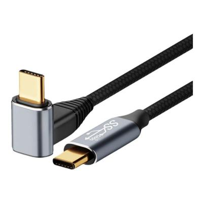 弯头typec公对公高速数据线双pd快充tpyec充电线适用手机平板电脑