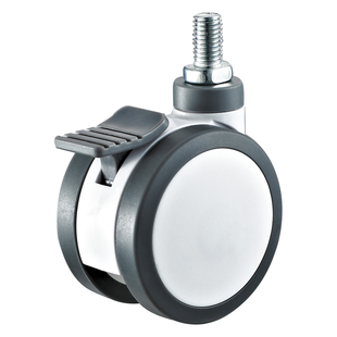 345寸万向脚轮医疗美容仪器设备轮医用静音双片轮子移动手推车轮