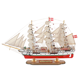 52CM一帆风顺帆船模型摆件北欧风精致实木卧室客厅阳台书柜装饰