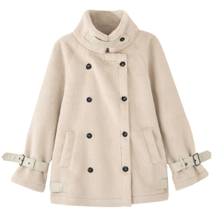 水貂绒外套女2025新款冬季高级感羊羔毛毛绒皮草大衣加厚皮毛一体