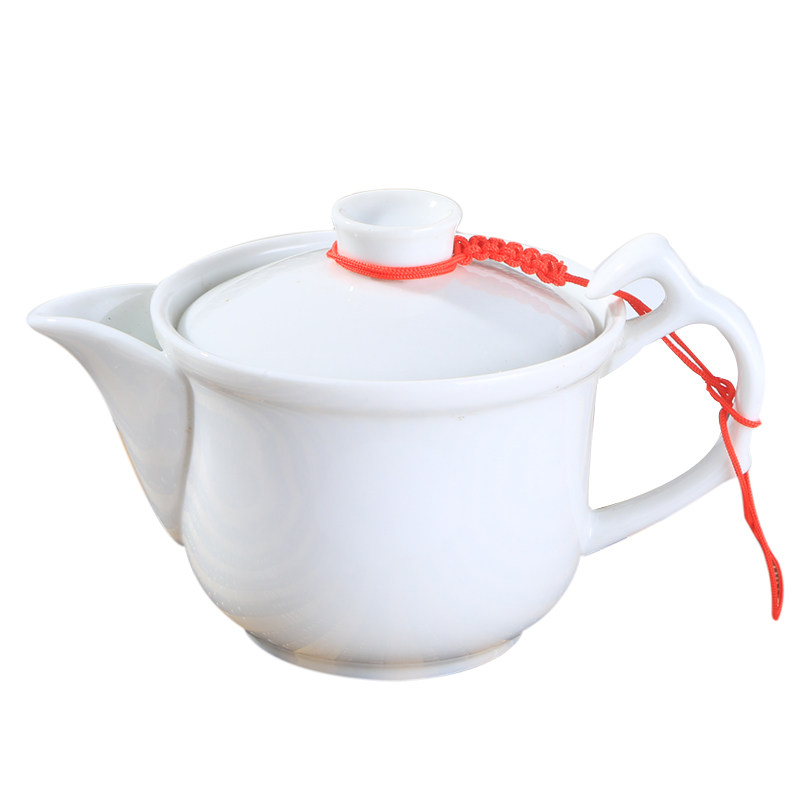 功夫茶壶单壶陶瓷白色泡茶器家用