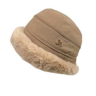 渔夫帽子女秋冬加厚东北毛绒帽冬天防寒护耳帽网红百搭遮脸盆帽潮