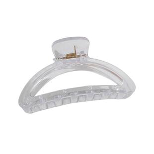 韩国透明白色发夹后脑勺抓夹女网红头饰气质盘发鲨鱼夹子发卡发饰