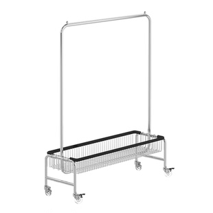 服装店展示架陈列架落地式女装专用货架可移动衣帽架双层挂衣架子