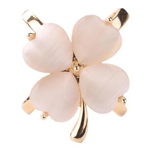 天然猫眼石四叶草衬衫飘带扣高档气质丝巾扣百搭女夏季衣角打结扣