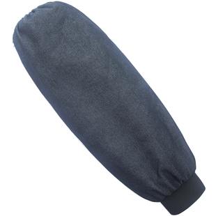 牛仔布袖套加长男女工作加厚套袖工厂电焊防污耐磨帆布劳保护袖头