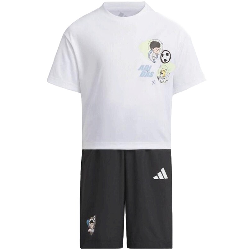 adidas阿迪达斯小童LB TEE SET运动休闲短袖套装JM7983