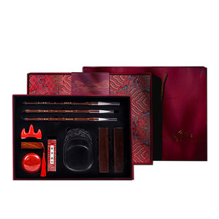 【西泠印社】墨趣文房四宝礼盒套装笔墨纸砚全套精品成人初学者专业级书法摆件笔架砚台镇尺毛笔定制送礼物