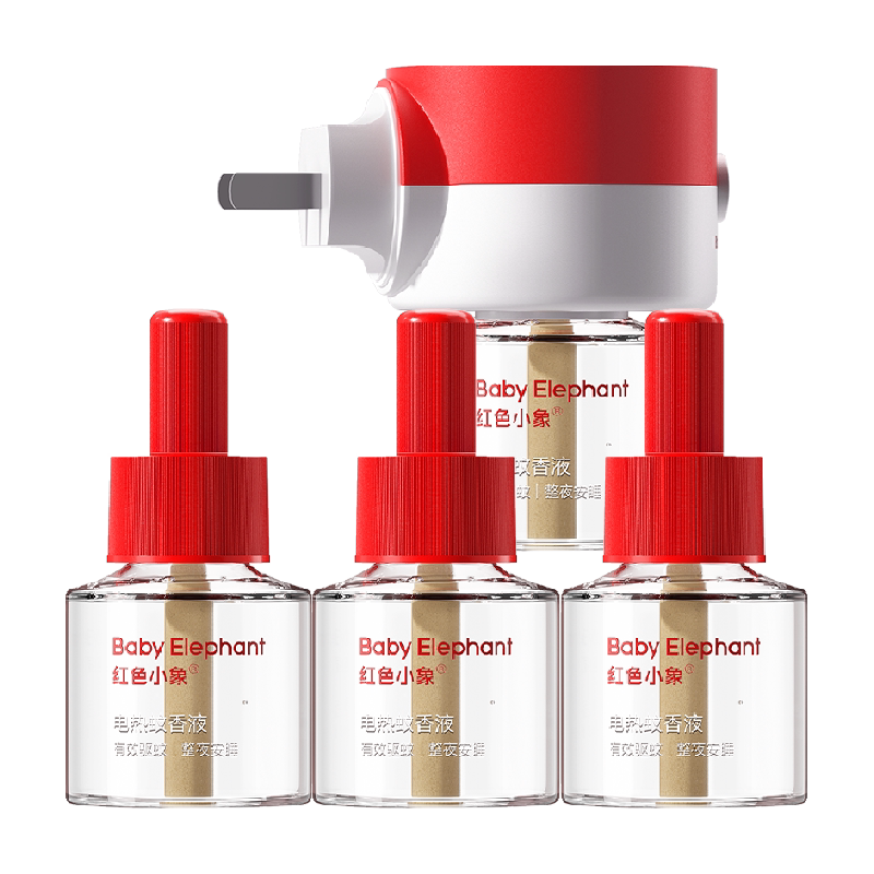 红色小象定时款电热蚊香液