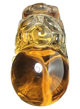 正品巴西黄水晶貔貅吊坠生日礼物