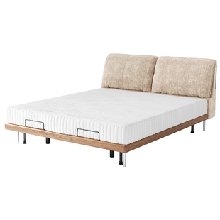 大象耳朵全自动电动智能实木雪尼尔布艺床复古双人床主卧升降按摩