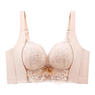 幸福狐狸内衣女小胸聚拢无钢圈调整型文胸侧收副乳上托防下垂胸罩