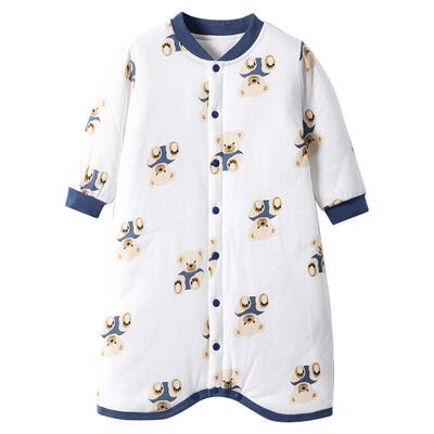 宝宝睡袍冬季加厚婴儿睡衣纯棉