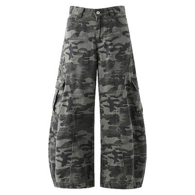 追风逐浪阔腿直筒工装弯刀裤