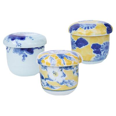 现货日本进口美浓烧日式陶瓷带盖蒸碗茶碗蒸蛋碗汤盅养生炖盅家用