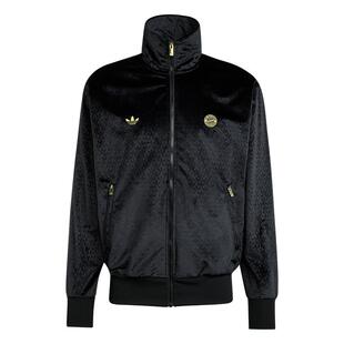 拜仁慕尼黑足球休闲文化丝绒夹克外套男新款adidas阿迪达斯官方