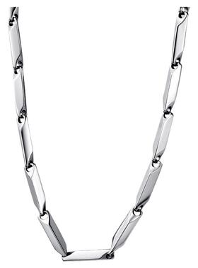 男士项链钛钢霸气潮男配链黑皮绳龙骨链长款短款颈链子送男友礼物