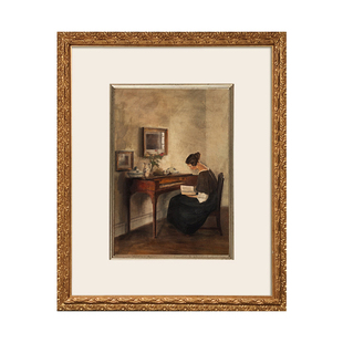 卡尔霍尔斯 欧式复古装饰画轻奢客厅卧室床头柜酒店文艺怀旧挂画