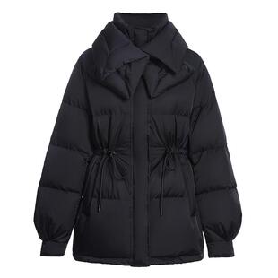 FIVE PLUS白鸭绒羽绒服女泡芙面包服设计感抽绳收腰外套小个子冬