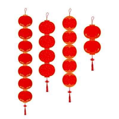 江左福卡斗方对联纸加厚灯笼挂件