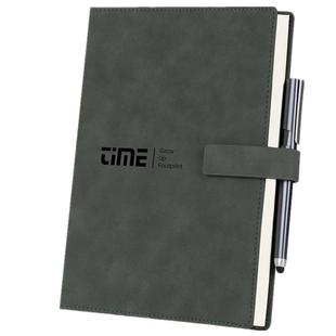 简约加厚羊巴皮软皮笔记本子商务a5办公大号记事本b5工作高级文艺精致会议记录本复古日记本学生定制可印logo