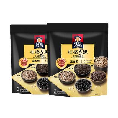 桂格5黑5红5白5润混合即食燕麦片