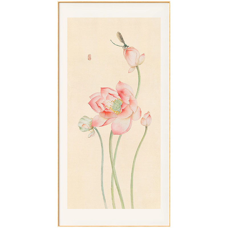 墙蛙玄关新中式装饰画手绘挂画