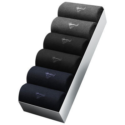 七匹狼男士袜子纯棉男款中筒袜吸汗防臭商务男袜全棉秋冬长袜抗菌