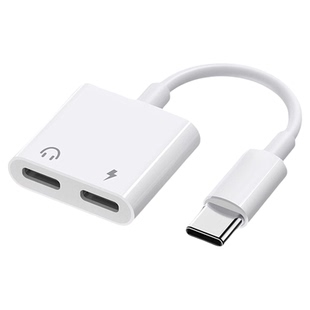 声瑟typec耳机转接头二合一转换器转接线适用华为小米vivo手机tpc直播tpyec有线ipad充电安卓typc一分二接口