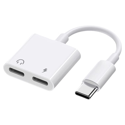 声瑟typec耳机转接头二合一转换器转接线适用华为小米vivo手机tpc直播tpyec有线ipad充电安卓typc一分二接口