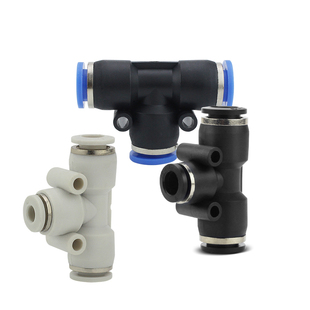 气管快速接头PE三通PEG变径三通气动高压快插气管接头4/6/8/10mm