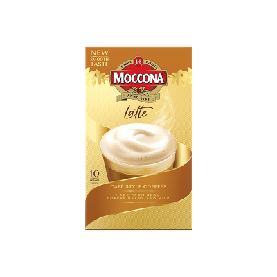 摩可纳Moccona卡布奇诺拿铁三合一速溶咖啡粉10条/盒装即溶饮品