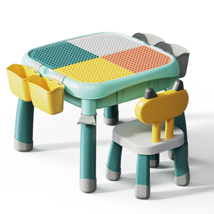 费乐多功能积木桌子拼装玩具益智宝宝儿童玩具大颗粒桌子男孩女孩