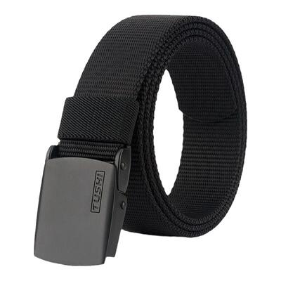 35mm男士尼龙腰带平滑扣帆布皮带