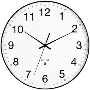 汉时电波钟挂钟客厅家用创意时尚挂表自动对时静音卧室挂钟HW287