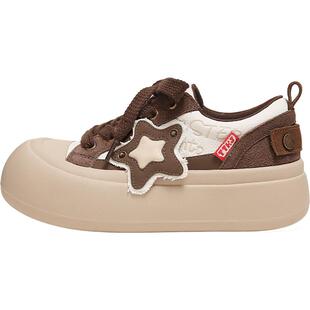 TTKJ大头鞋女鞋秋冬穿搭学生户外休闲运动厚底增高胖星鞋百搭鞋子