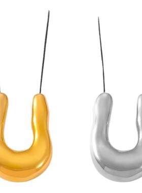 不规则马蹄U型项链不掉色