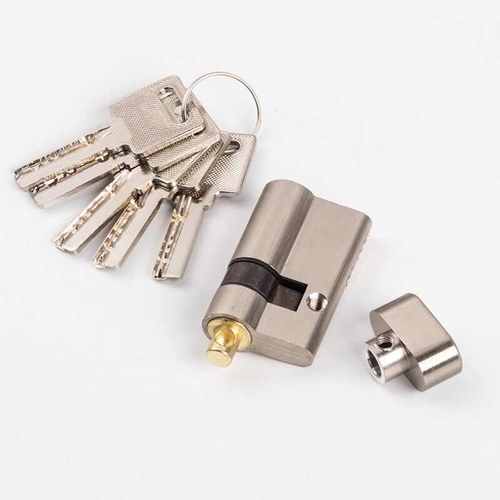 玻璃锁心玻璃门地锁执手锁芯大室内无框门锁偏芯包邮